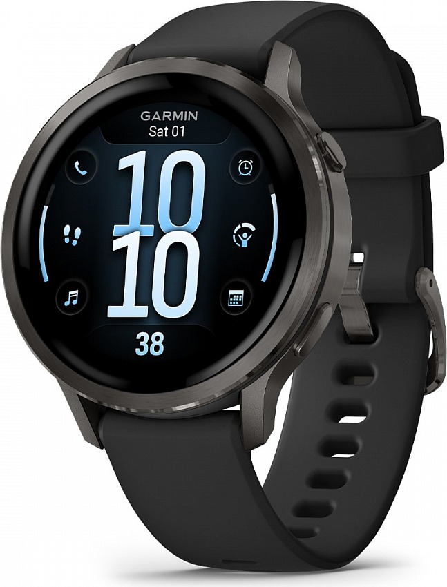Смарт-часы Garmin Venu 4 41 мм, Темно-серый с черным ремешком детальное изображение - 3