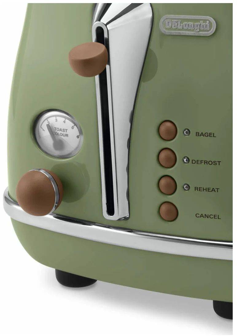 Тостер DeLonghi CTOV2103.GR, Зеленый детальное изображение - 2