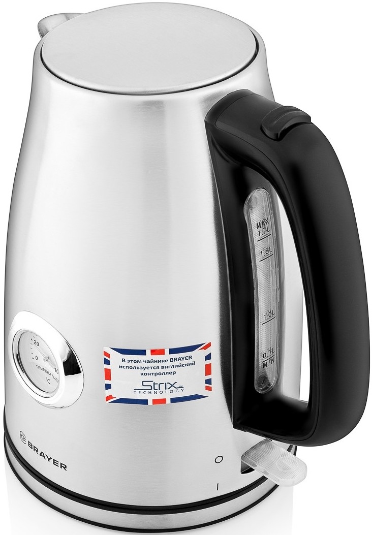 Электрический чайник Brayer BR1022 1.7 л, Серебристый детальное изображение - 2