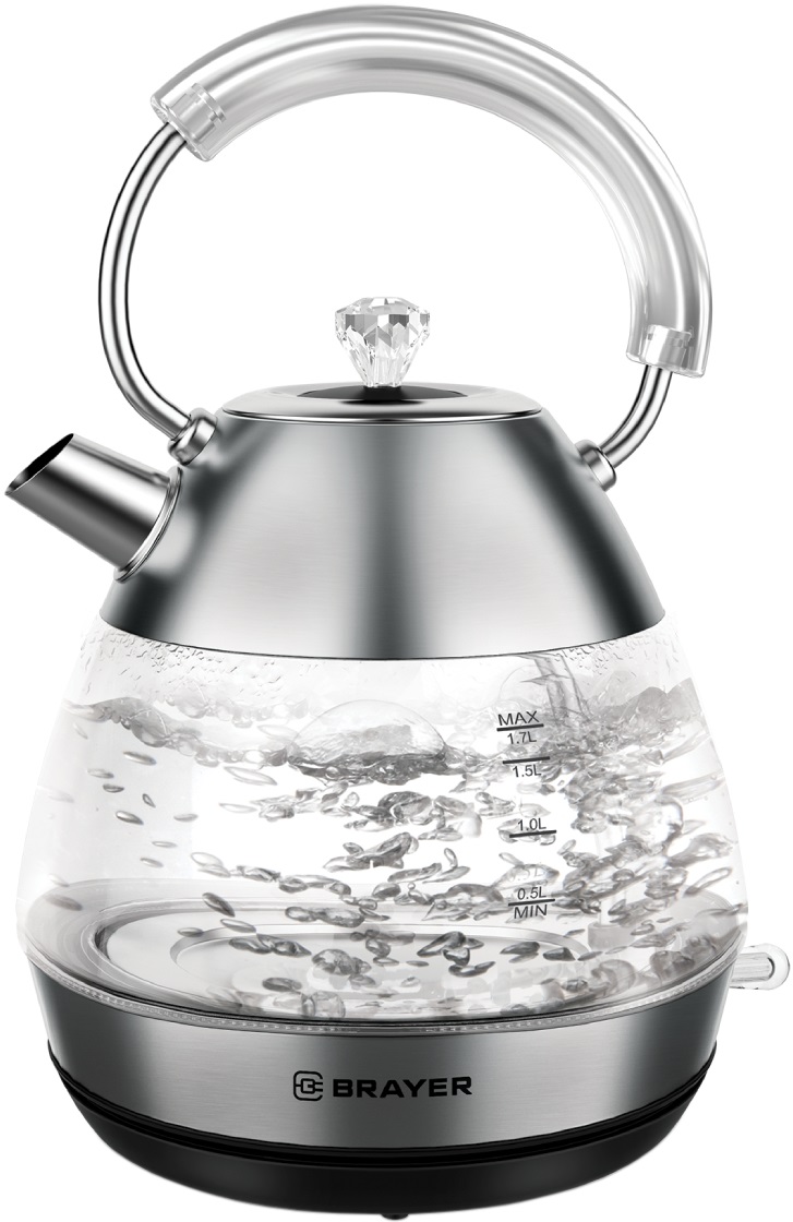 Электрический чайник Brayer BR1027 1.7 л, Серебристый детальное изображение - 2