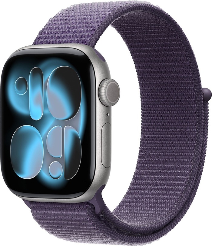 Умные часы Apple Watch Series 11 46 мм, Space Gray Aluminium Case with Purple Fog Sport Loop, GPS + Cellular, Фиолетовый туман №1