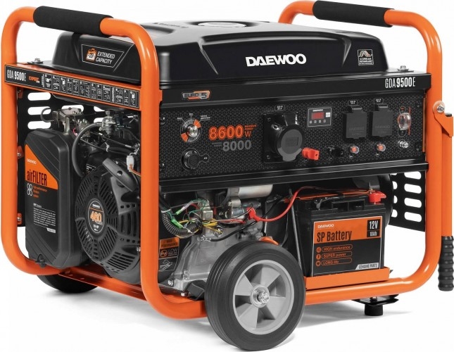 Генератор бензиновый DAEWOO GDA 9500E, 8 кВт, Оранжевый детальное изображение - 1