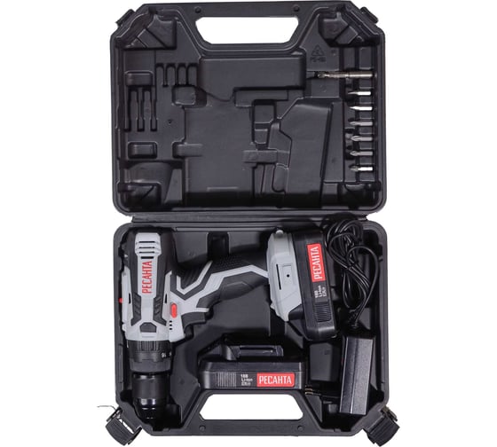 Аккумуляторная дрель-шуруповерт Ресанта ДА-18-2ЛК-У 75/14/6, 18 В, 50 Нм, 2 А·ч детальное изображение - 8