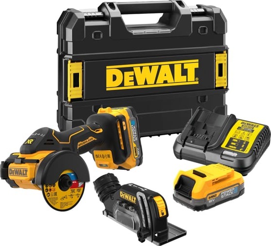 Аккумуляторная отрезная машина Dewalt DCS438E2T, с 2 АКБ 1.7 Ач и ЗУ, в кейсе TSTAK DCS438E2T-QW, 76 мм, 20000 об/мин, 550 Вт детальное изображение - 5