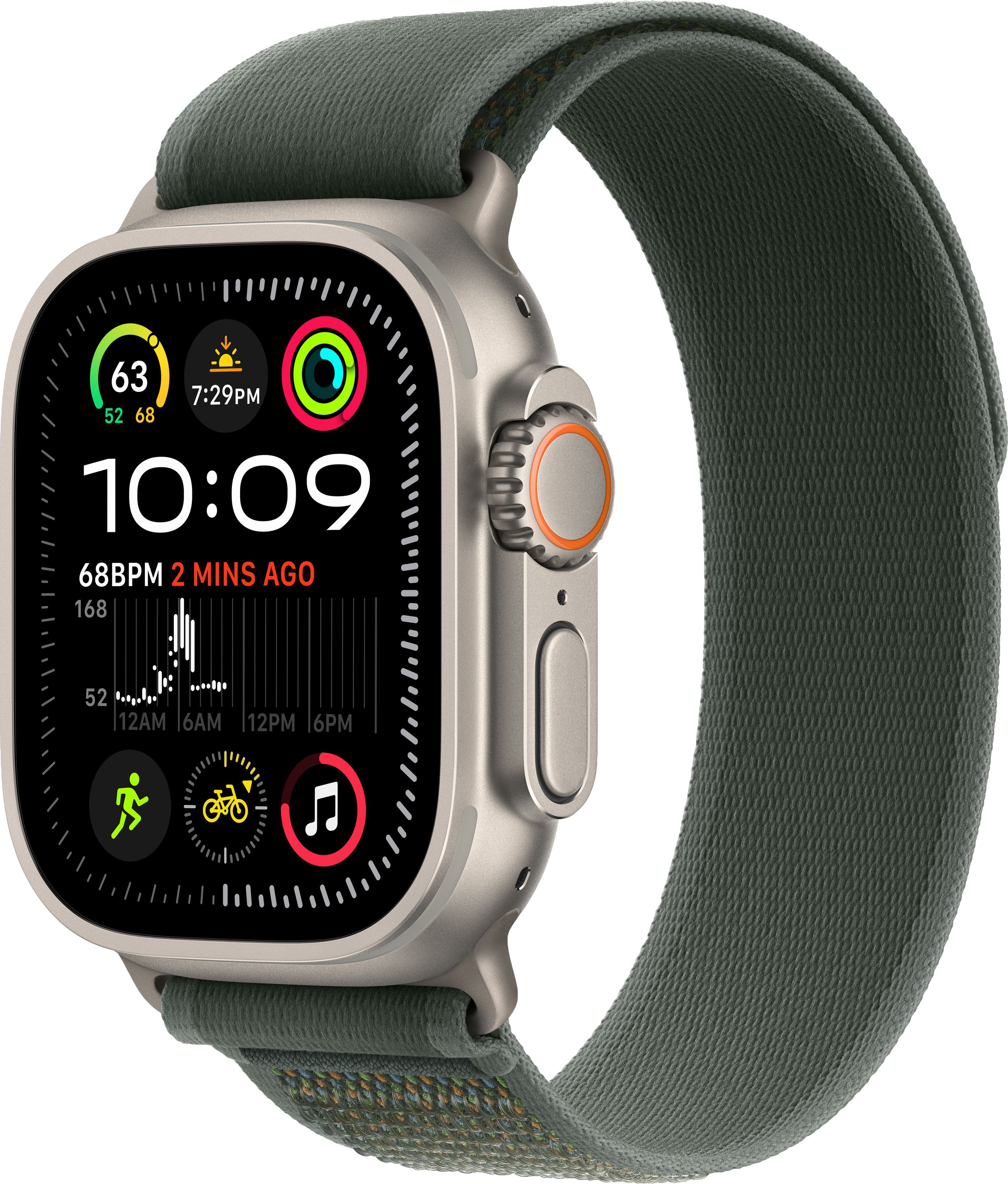Умные часы Apple Watch Ultra 2 2024, 49 мм, Natural Titanium Case with Green Trail Loop детальное изображение - 1
