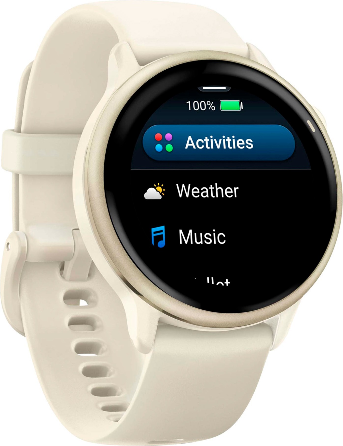 Умные часы Garmin Vivoactive 6 42 мм, Лунно-золотистый с ремешком цвета слоновой кости детальное изображение - 2