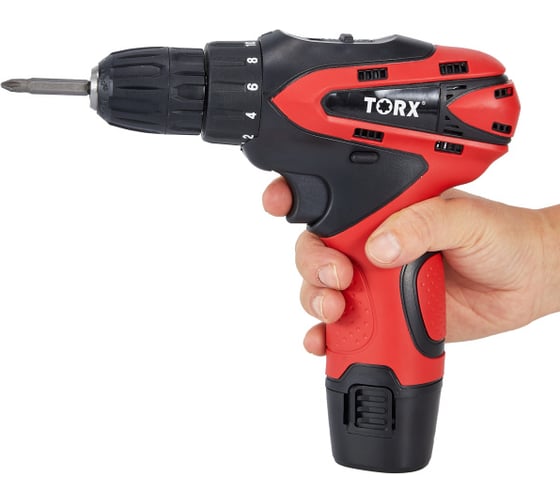 Аккумуляторная дрель-шуруповерт TORX CD-12C, 12 В, 25 Нм, 1,5 А·ч детальное изображение - 9