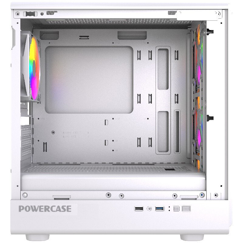 Корпус Powercase Mistral Micro C4W ARGB, Белый детальное изображение - 4