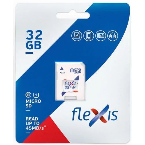 Карта памяти Flexis MicroSD + SD адаптер (FMSD032GU1A), 32 Гб детальное изображение - 1
