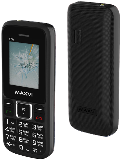 Мобильный телефон MAXVI C3n, 32 Мб, Черный, Dual mini-SIM детальное изображение - 4