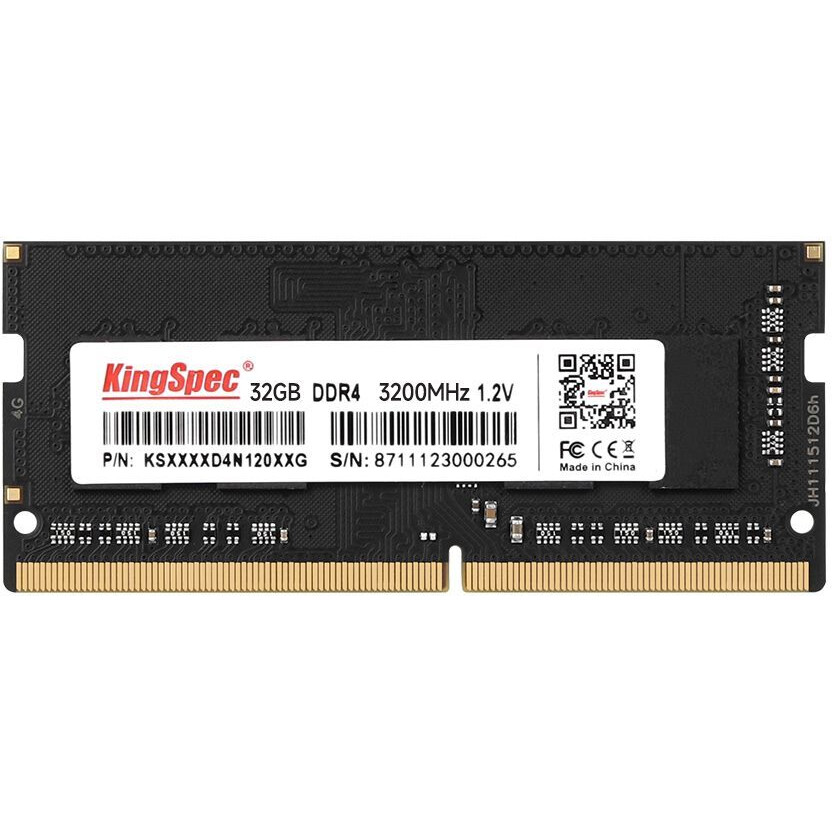 Оперативная память KingSpec SO-DIMM DDR4 3200MHz, KS3200D4N12032G, 32 Гб детальное изображение - 1