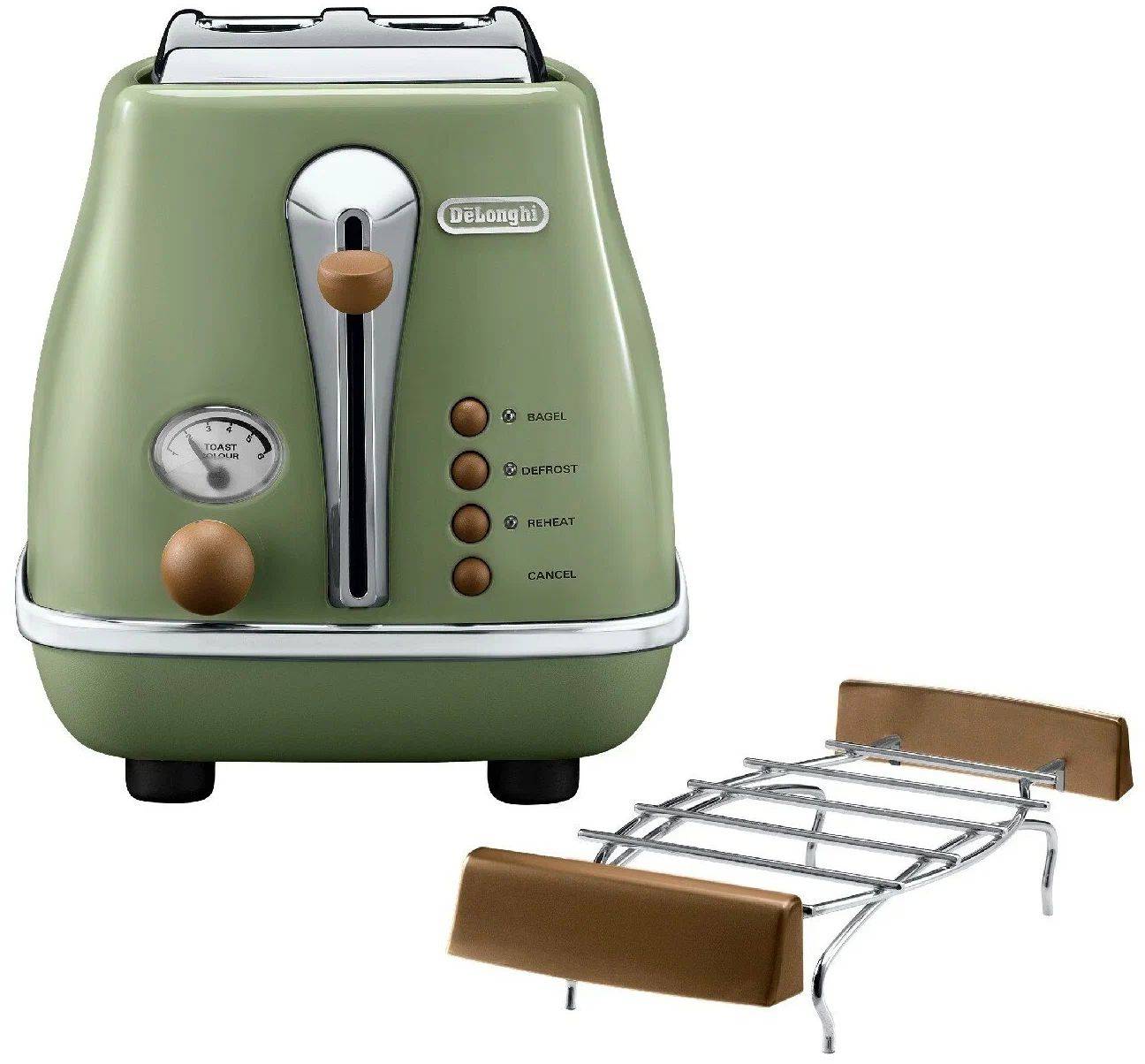 Тостер DeLonghi CTOV2103.GR, Зеленый детальное изображение - 3