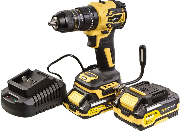 Аккумуляторная дрель-шуруповерт Hanskonner HCD2065PRO, 18 В, 65 Нм, 2,0-4,0 А·ч  №3