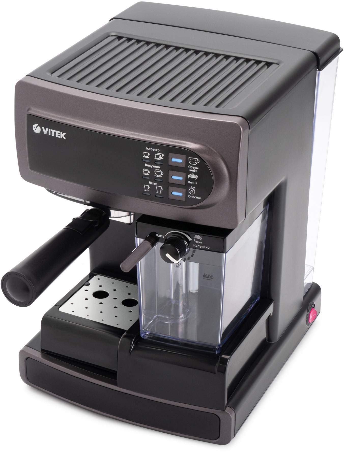 Кофеварка рожковая Vitek VT-1517 VT, Фиолетовый детальное изображение - 6