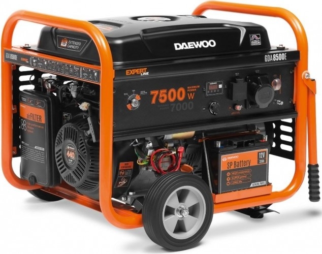 Генератор бензиновый DAEWOO GDA 8500E, 7 кВт, Оранжевый детальное изображение - 1
