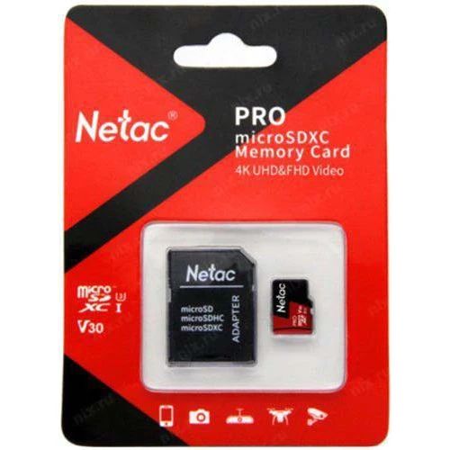 Карта памяти Netac P500 Extreme Pro MicroSD + SD адаптер (NT02P500PRO-064G-R), 64 Гб детальное изображение - 1