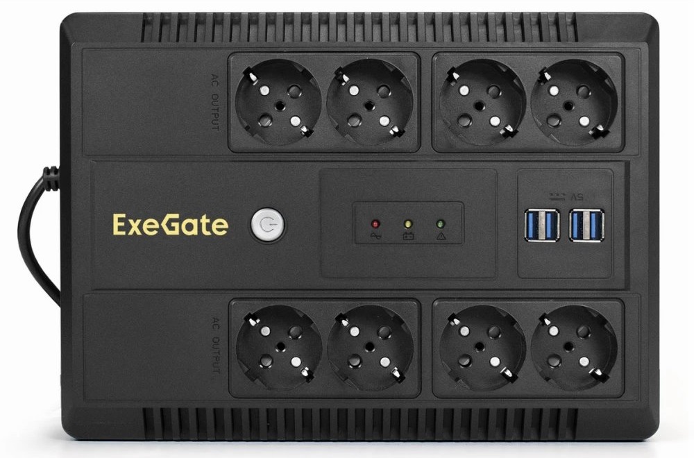 ИБП ExeGate NEO NNB-600.LED.AVR.8SH.CH детальное изображение - 2