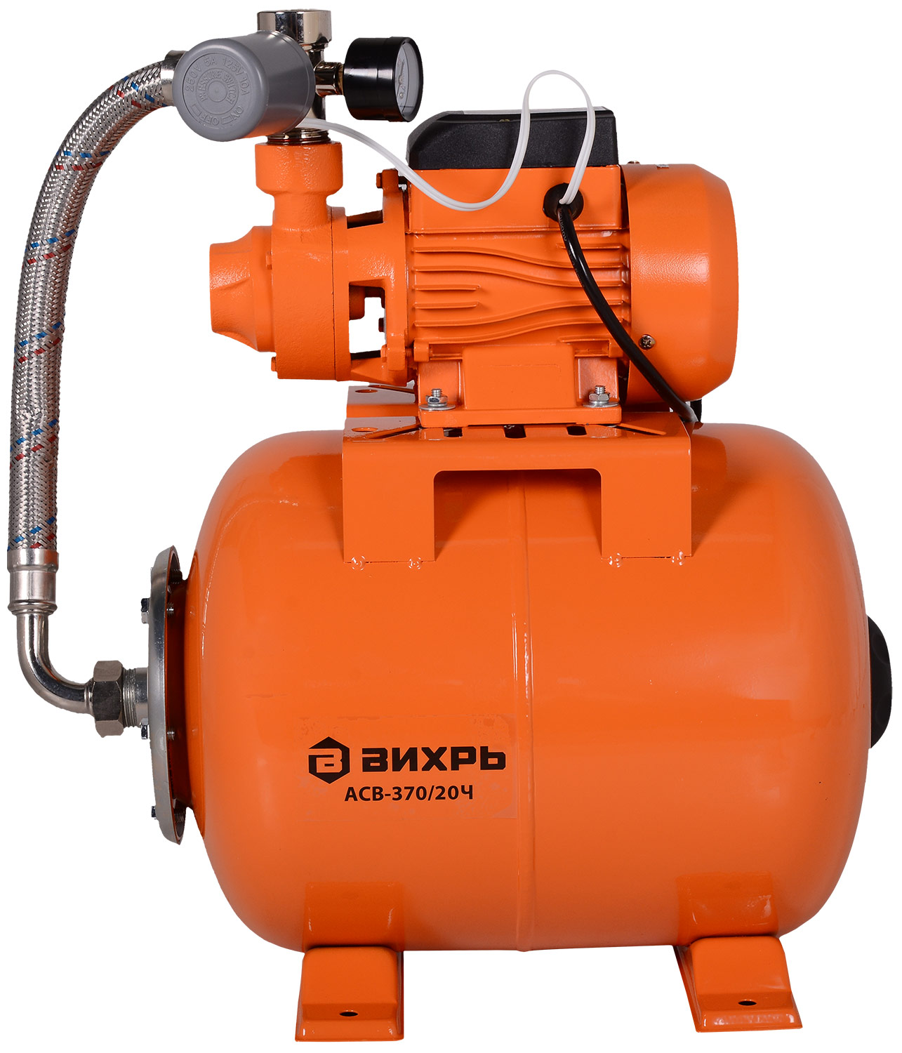 Насос Вихрь АСВ-370/20Ч, 45 л/мин, 25 мм, напор 30 м, d=25 мм, 370 Вт, Оранжевый детальное изображение - 1