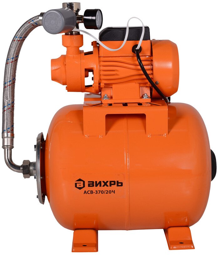 Насос Вихрь АСВ-370/20Ч, 45 л/мин, 25 мм, напор 30 м, d=25 мм, 370 Вт, Оранжевый №1