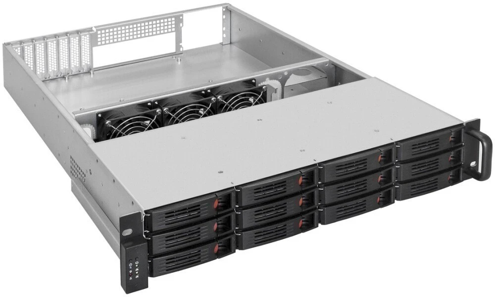 Серверный корпус ExeGate Pro 2U660-HS12, без БП, Черный детальное изображение - 2