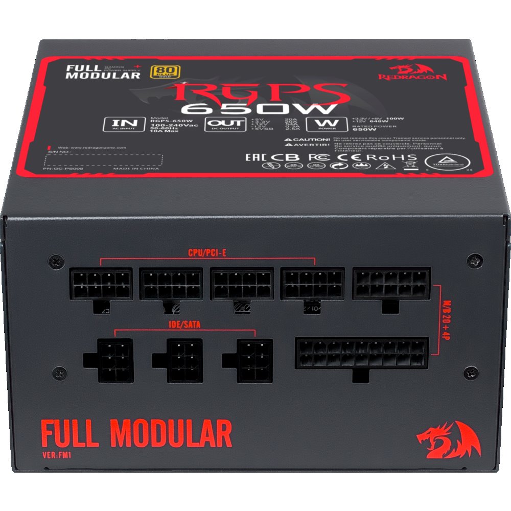 Блок питания Redragon RGPS-650W, 650 Вт детальное изображение - 5