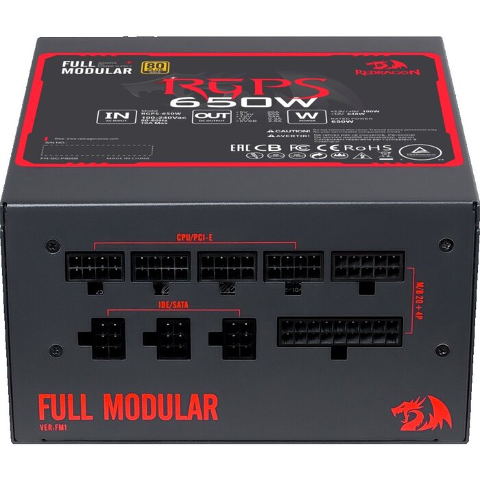 Блок питания Redragon RGPS-650W, 650 Вт №5