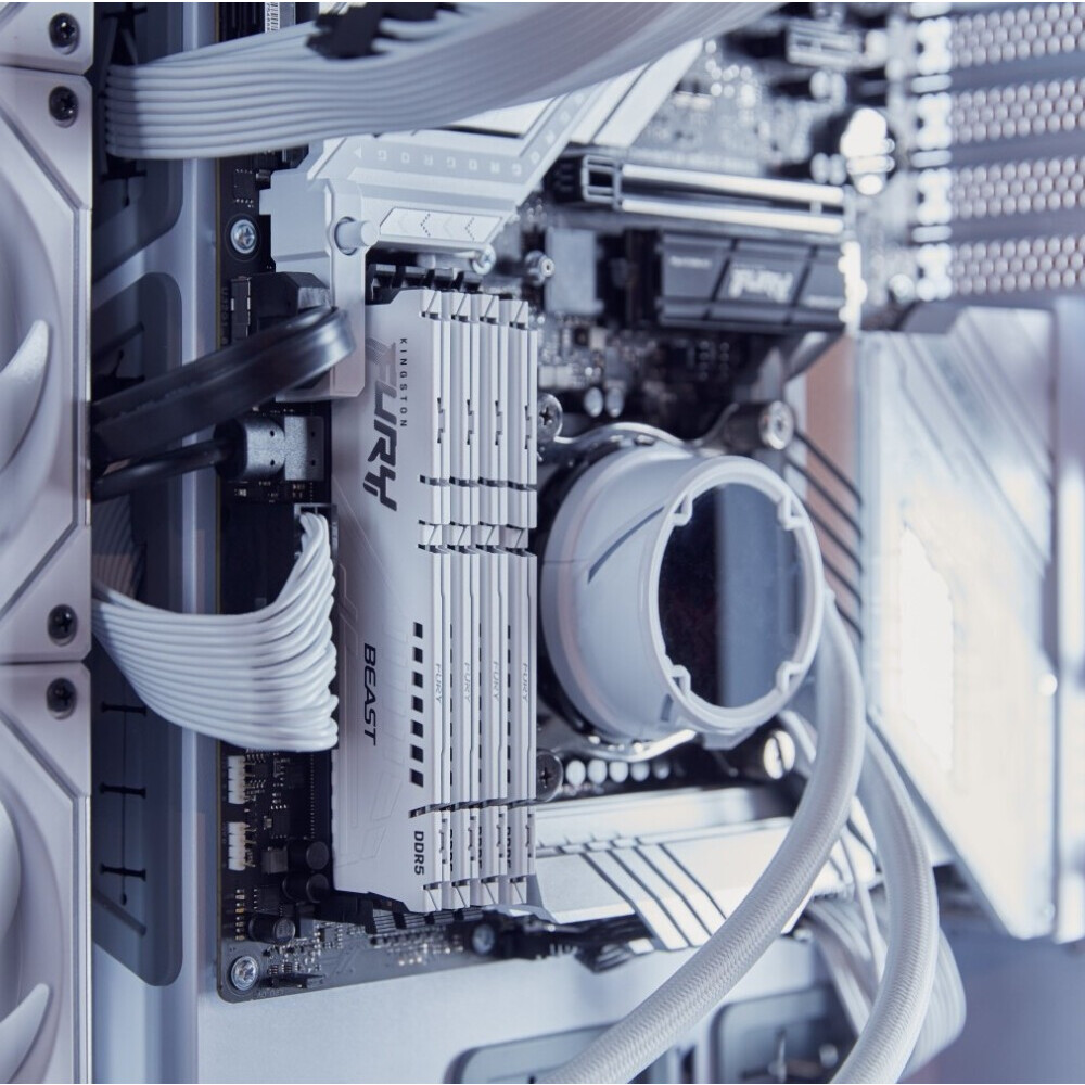 Оперативная память Kingston Fury Beast White DDR5 5200MHz, KF552C40BWK2-32, 2x16 Гб KIT, 32 Гб детальное изображение - 4