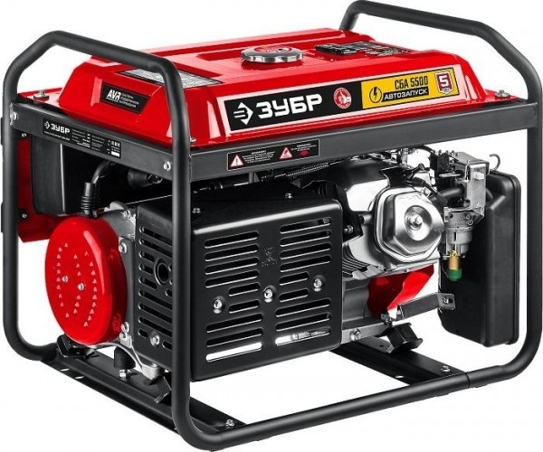 Генератор бензиновый ЗУБР СБА-5500, 5 кВт, Красный детальное изображение - 8
