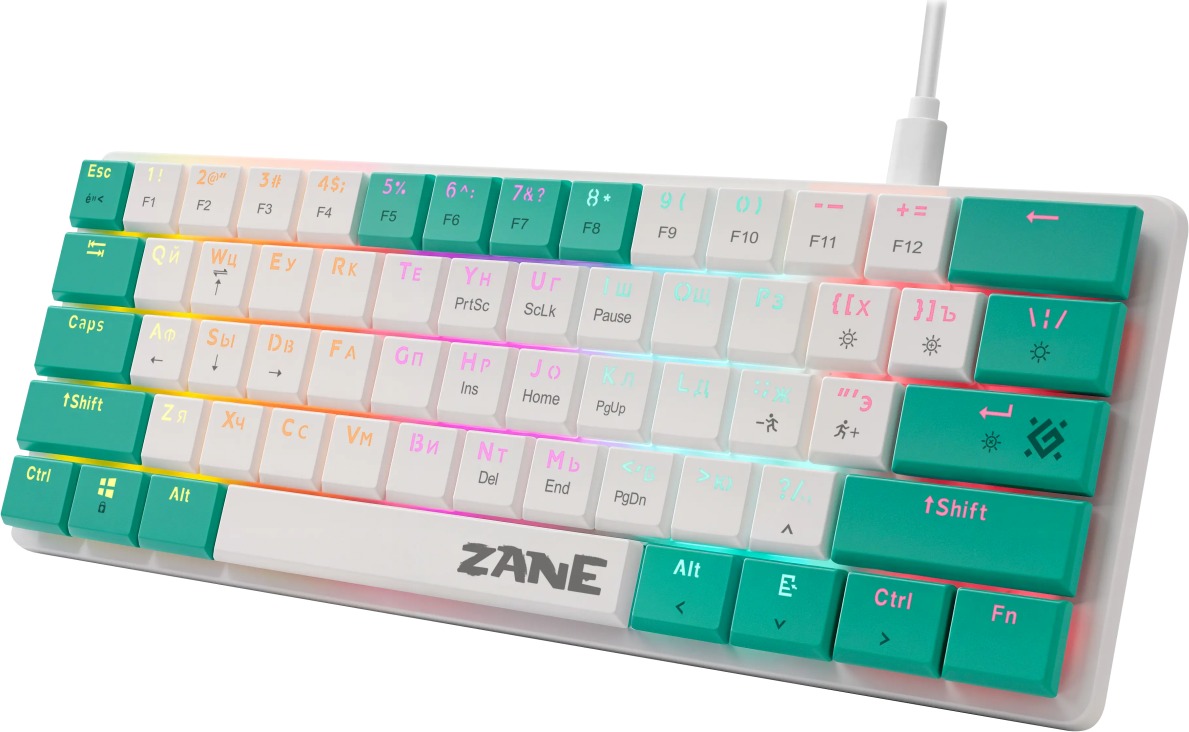 Клавиатура Defender Zane GK-089, 45089, Белый детальное изображение - 3