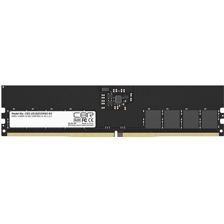 Оперативная память CBR DDR5 5200MHz, CD5-US16G52M42-011, 16 Гб детальное изображение - 1