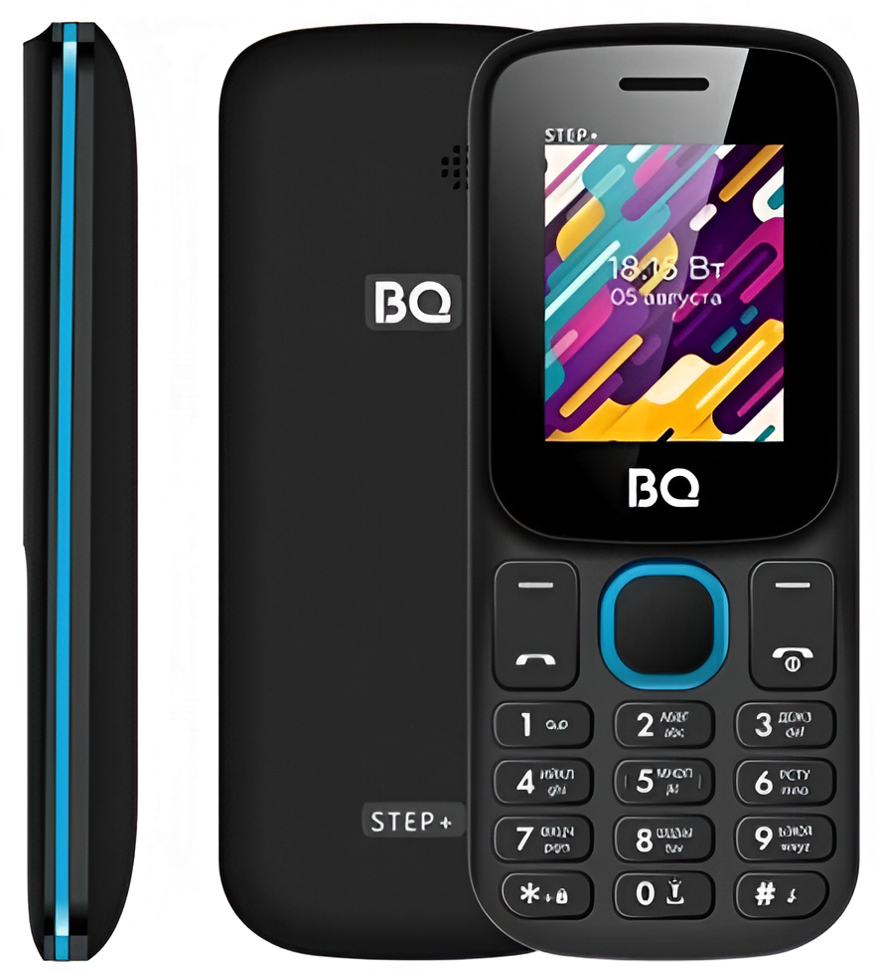 Мобильный телефон BQ 1848 Step+, 32 Мб, Черный/Синий, Dual mini-SIM детальное изображение - 3