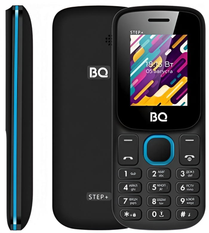 Мобильный телефон BQ 1848 Step+, 32 Мб, Черный/Синий, Dual mini-SIM №3