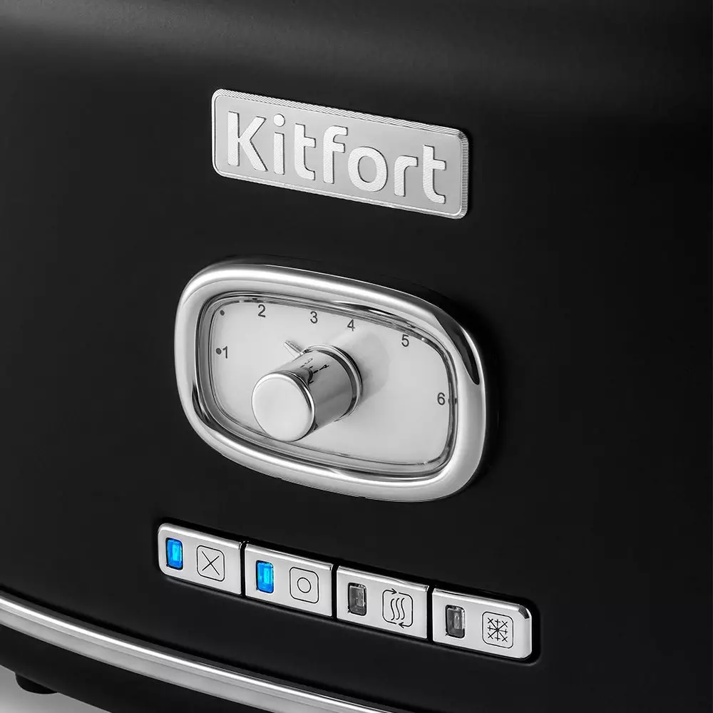 Тостер Kitfort КТ-2075-2, Черный детальное изображение - 3