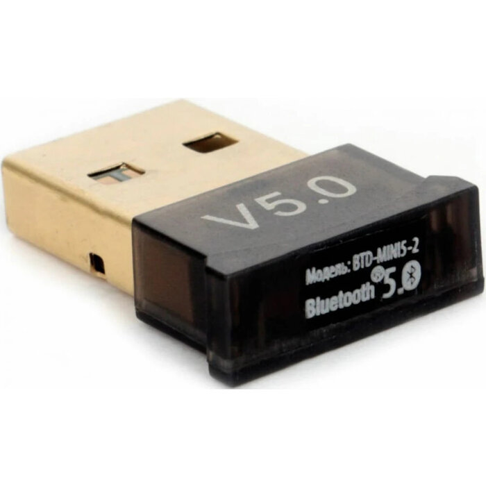 Bluetooth адаптер Gembird BTD-MINI5-2, Bluetooth 5.0, Черный №1