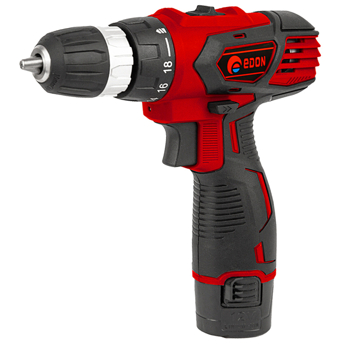 Аккумуляторная дрель-шуруповерт Edon AD-12CA, 12 В, 23 Нм, 2 А·ч, 22506 №1