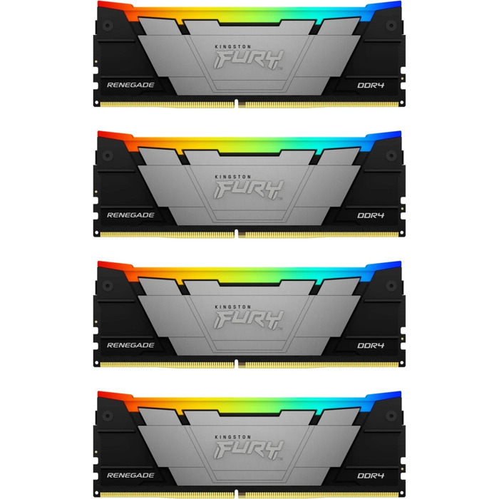 Оперативная память Kingston Fury Renegade RGB DDR4 3600MHz, KF436C16RB12AK4/64, 4x16 Гб KIT, 64 Гб №1