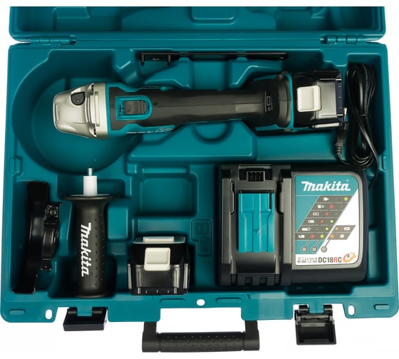 Аккумуляторная угловая шлифмашина Makita LXT DGA504RME, 125 мм, 8500 об/мин детальное изображение - 4