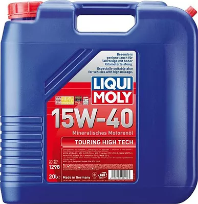 Моторное масло Liqui Moly Touring High Tech 15W-40, 20 л детальное изображение - 1