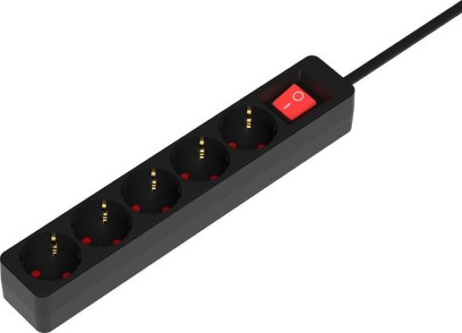 Сетевой фильтр Ritmix RM-250K, 2 м, Черный детальное изображение - 1
