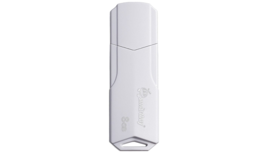 USB Flash накопитель Smartbuy Clue USB 2.0 8 ГБ, Белый детальное изображение - 1