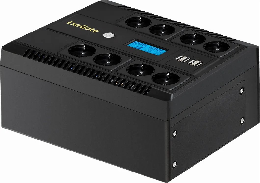 ИБП ExeGate NEO Smart LHB-650.LCD.AVR.8SH.CH.RJ.USB детальное изображение - 1