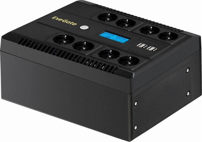 ИБП ExeGate NEO Smart LHB-650.LCD.AVR.8SH.CH.RJ.USB №1