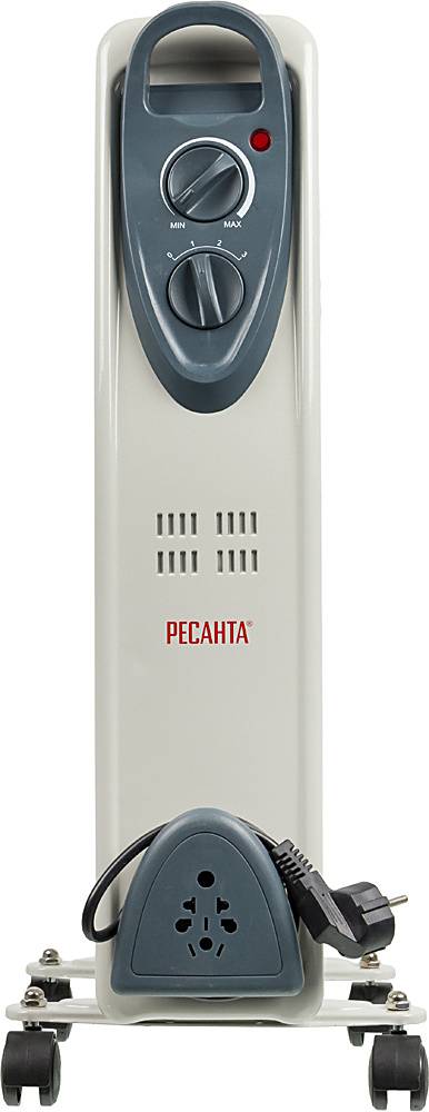 Масляный радиатор Ресанта ОМ-7Н,  67, Белый детальное изображение - 2