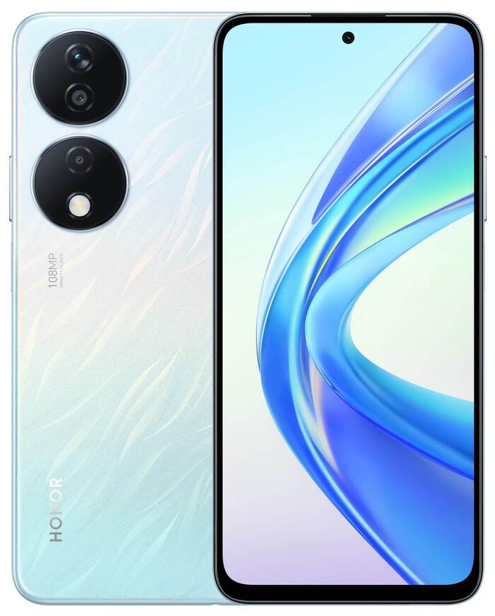 Смартфон Honor X7b 256 Гб, Переливающийся серебристый, Dual nano SIM №1