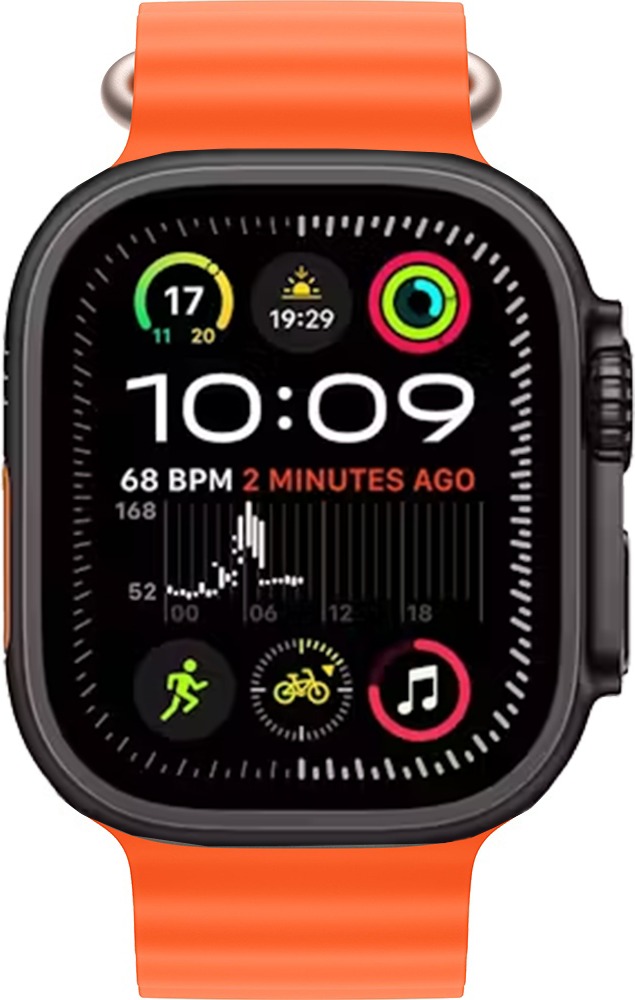 Умные часы Apple Watch Ultra 2 2024, 49 мм, Black Titanium Case with Orange Ocean Band детальное изображение - 2