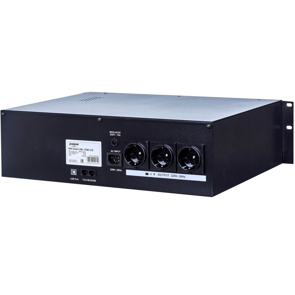 ИБП ExeGate Power Smart ULB-850 LCD (EURO,RJ,USB) детальное изображение - 2
