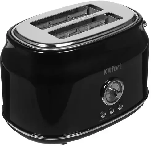 Тостер Kitfort KT-2038-1, Черный детальное изображение - 2