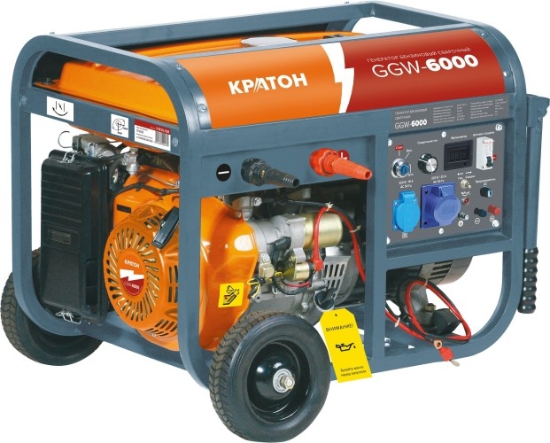 Сварочный генератор КРАТОН GGW-6000 3 08 02 028, 4 кВт, Оранжевый детальное изображение - 1