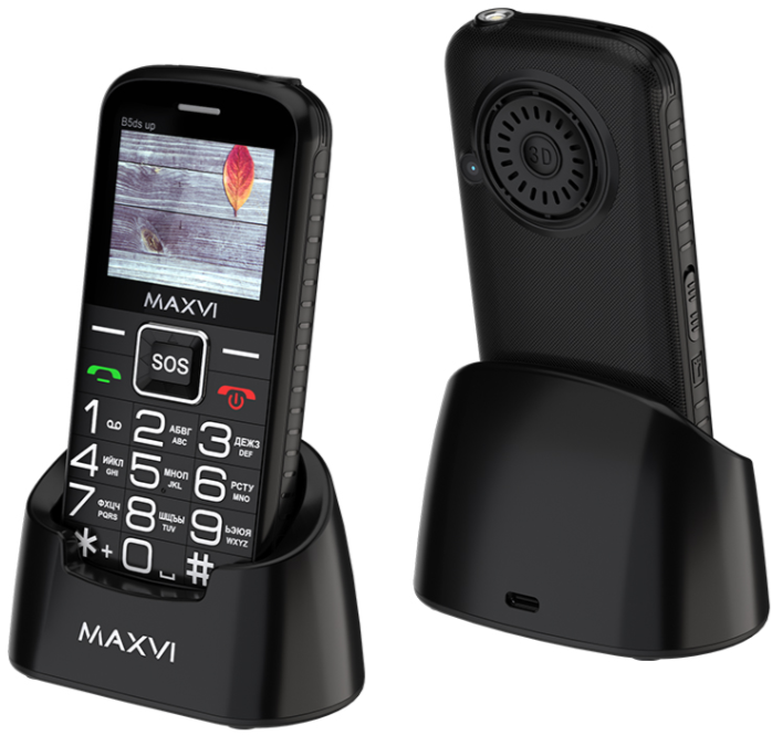 Мобильный телефон MAXVI B5ds up, 32 Мб, Черный, Dual mini-SIM детальное изображение - 3