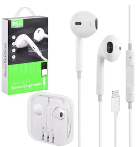 Проводные наушники ISA Stereo Earphones Lightning, Белый детальное изображение - 2
